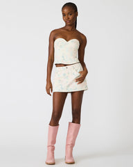ROSELIA CORSET TOP PEACH BEIGE