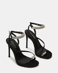 TIA RHINESTONES BLACK SATIN