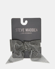 RHINESTONE MESH HAIR BOW BLACK/SILVER