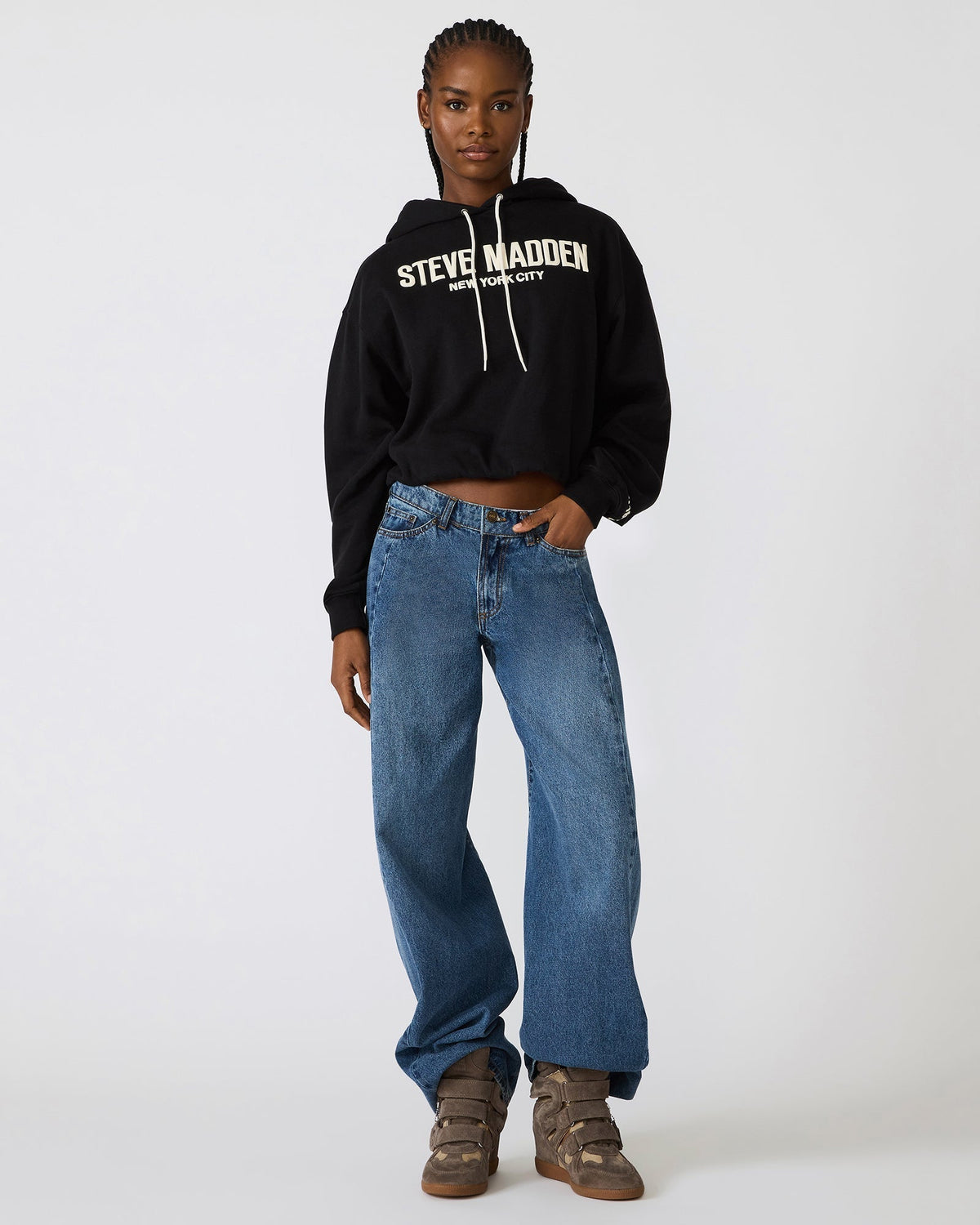SM LOGO HOODIE BLACK